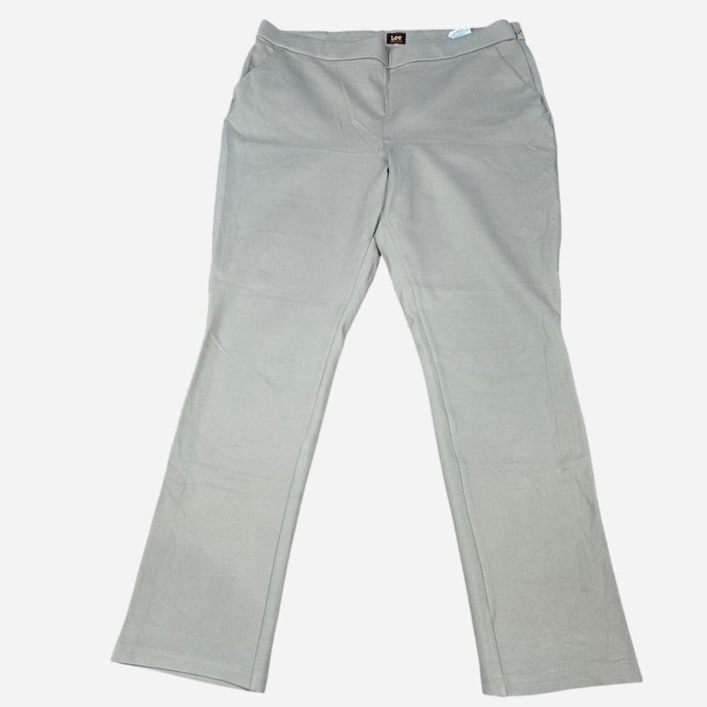 Lee Beige Pants Size 12 |‎ Classic Straight Leg Casual Trousers